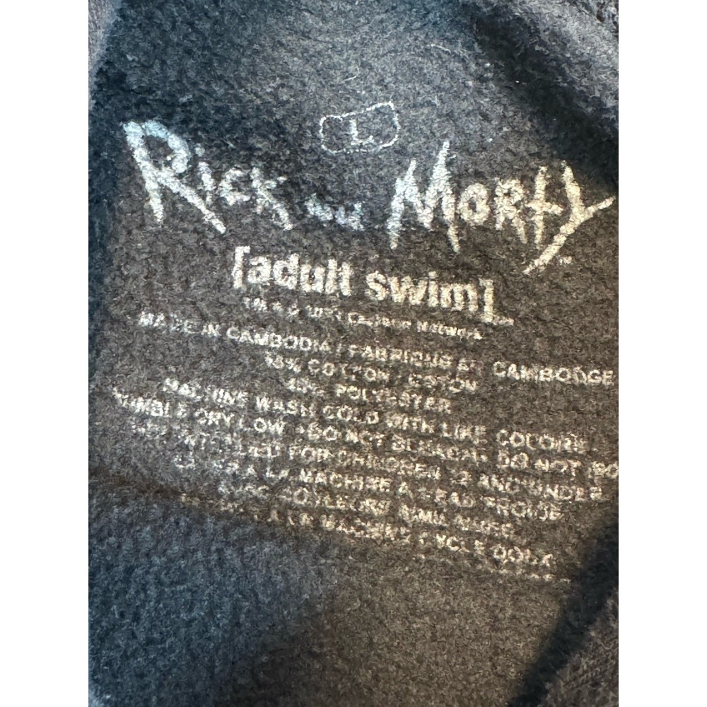 Rick And Morty  Virtual‎ Reality Black Hoodie Size Large Pullover With Pocket - Picture 7 of 16